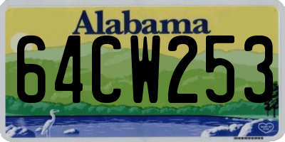 AL license plate 64CW253