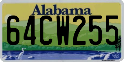 AL license plate 64CW255