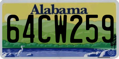 AL license plate 64CW259