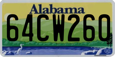 AL license plate 64CW260