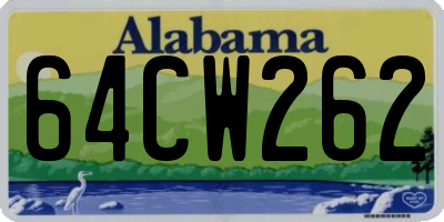 AL license plate 64CW262