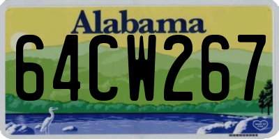 AL license plate 64CW267
