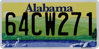 AL license plate 64CW271
