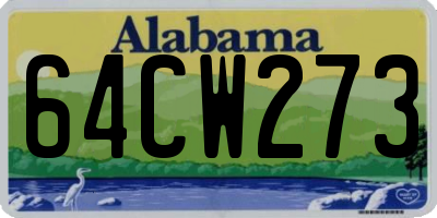 AL license plate 64CW273
