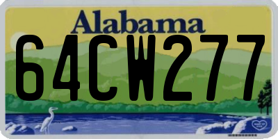 AL license plate 64CW277