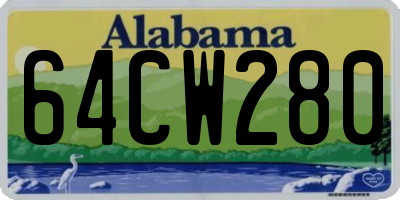 AL license plate 64CW280
