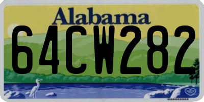 AL license plate 64CW282