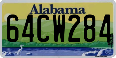 AL license plate 64CW284