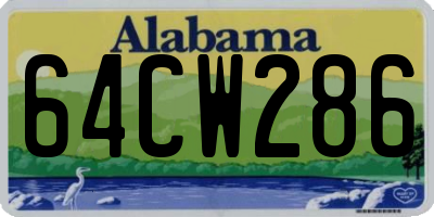 AL license plate 64CW286