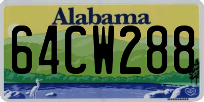 AL license plate 64CW288