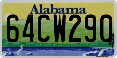 AL license plate 64CW290