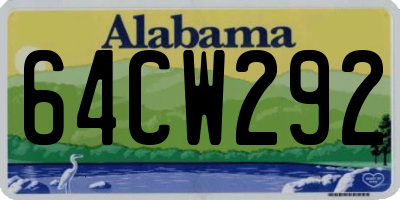AL license plate 64CW292