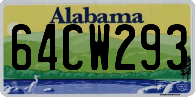 AL license plate 64CW293