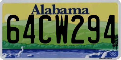 AL license plate 64CW294