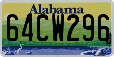 AL license plate 64CW296