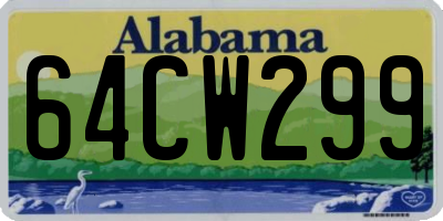 AL license plate 64CW299
