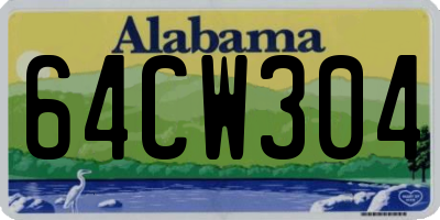AL license plate 64CW304