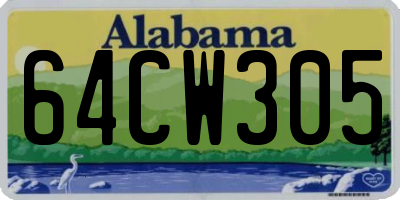AL license plate 64CW305