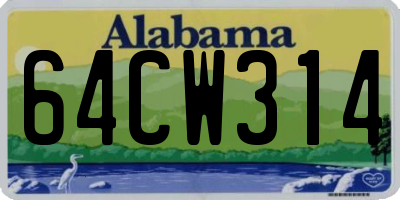 AL license plate 64CW314