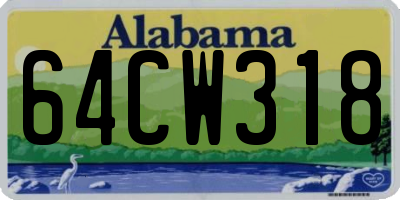 AL license plate 64CW318