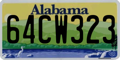 AL license plate 64CW323