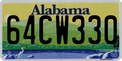 AL license plate 64CW330