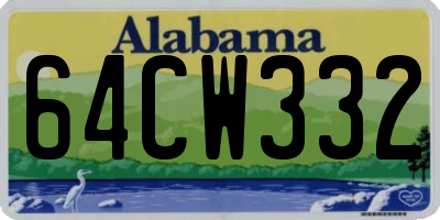 AL license plate 64CW332