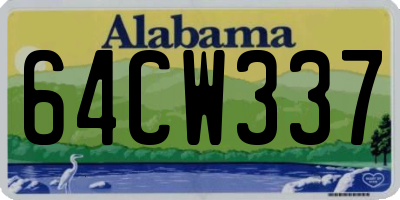 AL license plate 64CW337