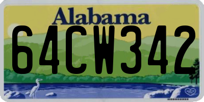 AL license plate 64CW342