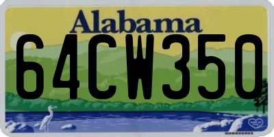 AL license plate 64CW350