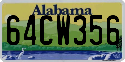 AL license plate 64CW356