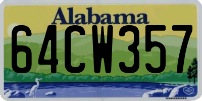 AL license plate 64CW357