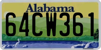 AL license plate 64CW361