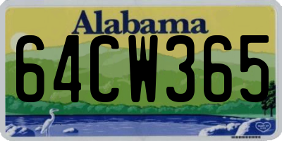 AL license plate 64CW365