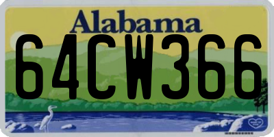 AL license plate 64CW366