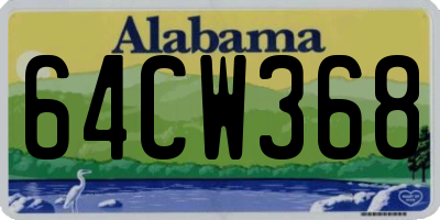 AL license plate 64CW368