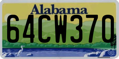 AL license plate 64CW370