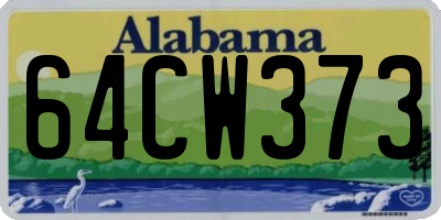 AL license plate 64CW373