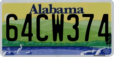 AL license plate 64CW374