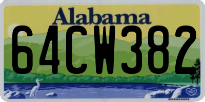 AL license plate 64CW382