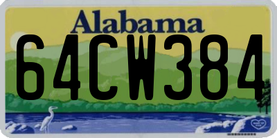 AL license plate 64CW384