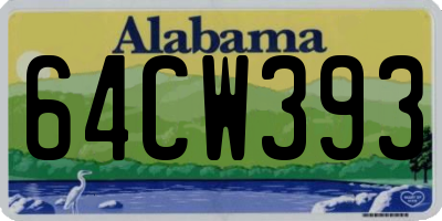 AL license plate 64CW393