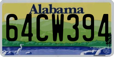 AL license plate 64CW394