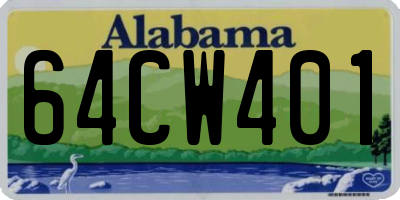 AL license plate 64CW401