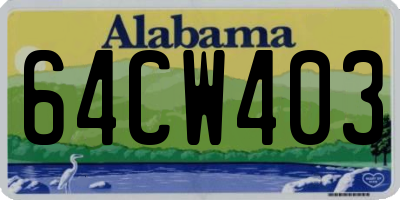 AL license plate 64CW403