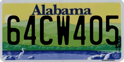 AL license plate 64CW405