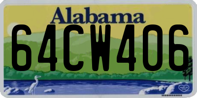 AL license plate 64CW406