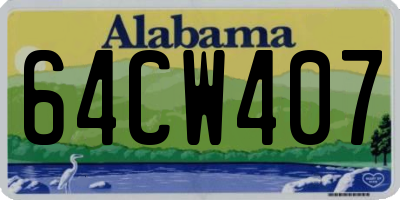 AL license plate 64CW407