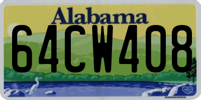AL license plate 64CW408