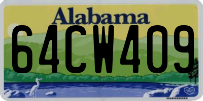 AL license plate 64CW409